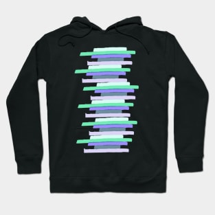 Blue Ocean waves abstract stripes Hoodie